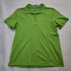 Masters Collection Womens Ladies Medium Polo Shirt Green 4 Button Shirt